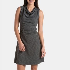Kuhl dress womens small S gray sleeveless drape neck mova ruched outdoor hiking
